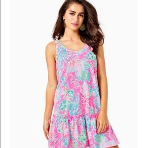 NWT Lilly Pulitzer Skylear Tank Dress Prosecco Pink Seaing Things-S